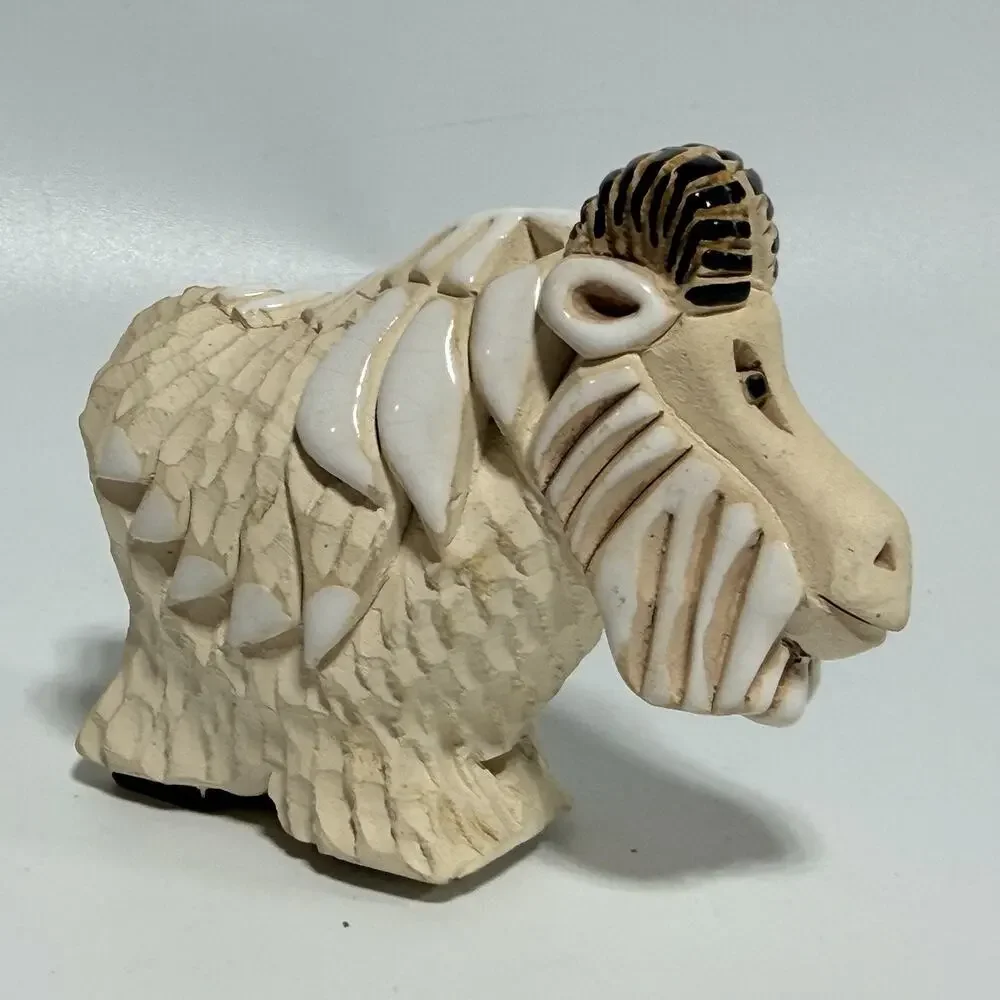 Vtg Artesania Rinconada White Mountain Goat Art Pottery Figurine 3.5